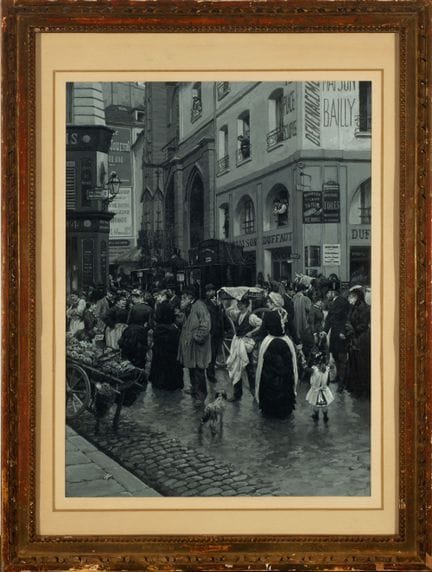 Markt Saint Suplice in Paris, Grisaille, Kreis von