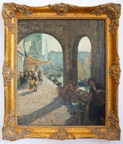 Angelo Brombo (Chioggia, 1893–1962) – Marktszene i