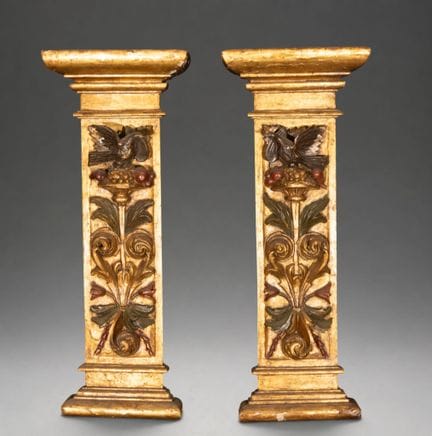Pair of Baroque pilasters – Spanish workshop – 17t