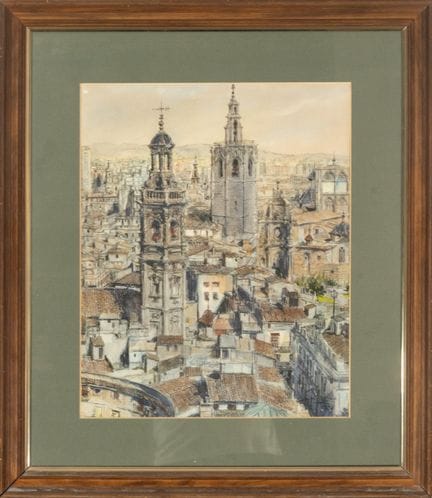 水彩画，19世纪，创作于1892年
尺寸：50 × 309 厘米和 75 × 64 厘米