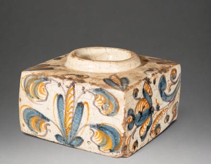 Céramique de Talavera - Encrier carré en céramique