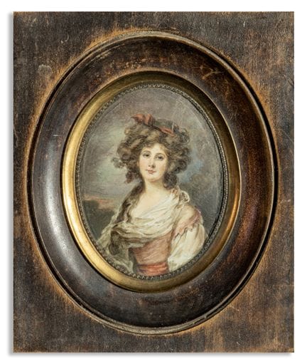 Louis-François Aubry (1767-1851) Miniatur, signier