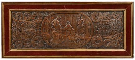 Bedeutende französische Holztafel aus dem 17. Jahr