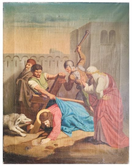Bedeutendes Gemälde: „Christus trägt das Kreuz“, f