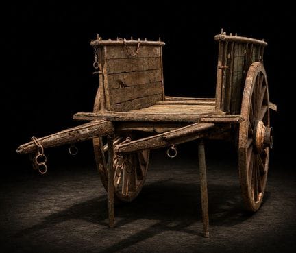 Antiker Bauernwagen, Kastilische Volksschule, 19. 