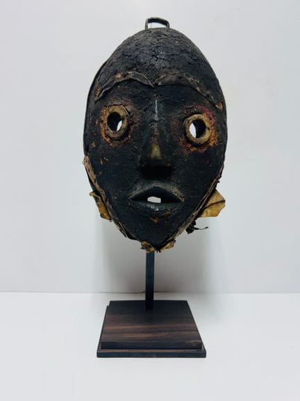 ANTIKE AFRIKANISCHE MASKE AUS DER ELFENBEINKÜSTE, 