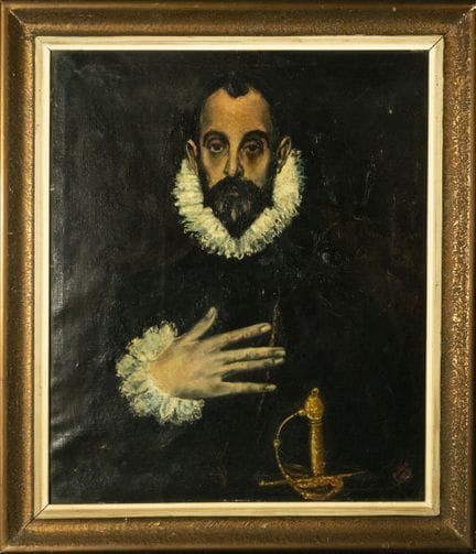 „GENTLEMAN MIT DER HAND AUF DER BRUST“, NACH EL GR