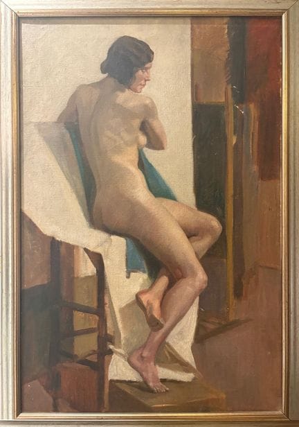 Akademischer Akt einer Frau im Art-Déco-Stil – 192