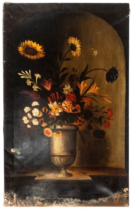Nature morte florale – École européenne – début du
