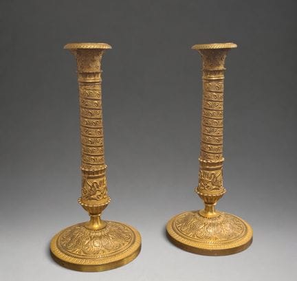 Elegant French Empire chandeliers. Attributed to P