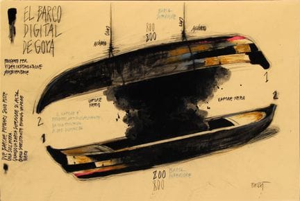 PLESSI Fabrizio
El barco digital de Goya, 2008, te