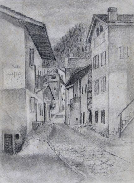 OPPI Ubaldo
Paysage de montagne avec route, 1926, 