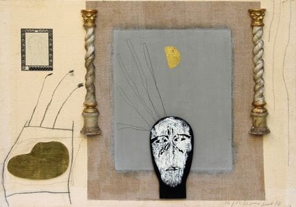 PALADINO Mimmo
Sans titre, 2016, huile et collage 