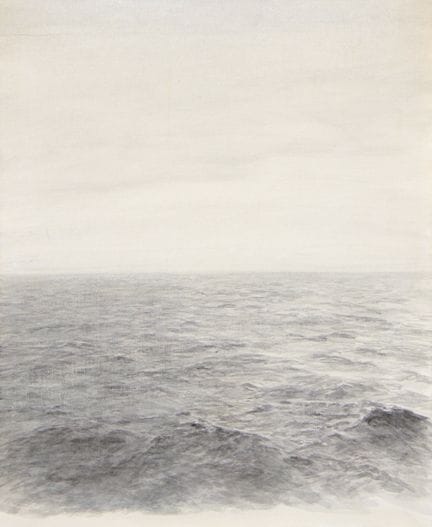 卢卡·孔卡
《大海》，2011年，布面丙烯，50×40厘米

艺术家在照片上亲笔签名，并加盖Ital