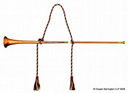 Vintage-Kutschhorn aus Kupfer und Messing. 20. Jah