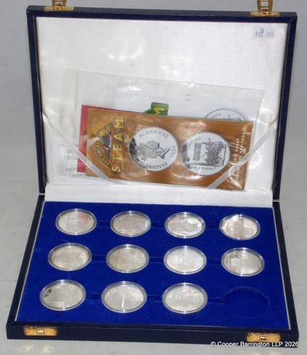 Coffret de pièces de 5 £ en argent sterling .925 «