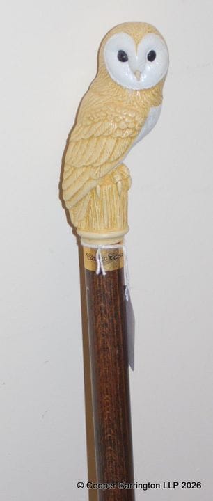 Classic Canes 人造象牙色仓鸮木制拐杖
Classic Canes 人造象牙色仓鸮木制拐