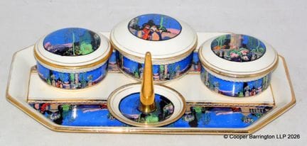Frisiertisch-Set im englischen Art-Déco-Stil
Frisi