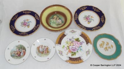 Assiettes continentales décoratives antiques/vinta