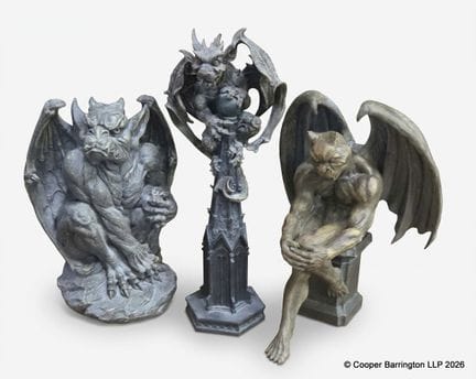 Halloween-Set mit Wasserspeierfiguren. (3 Teile)