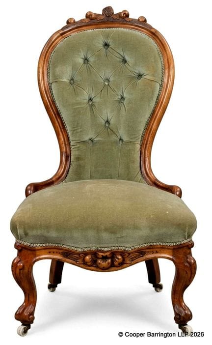 Victorian Spoon Back Lady's Parlour Chair
Victoria