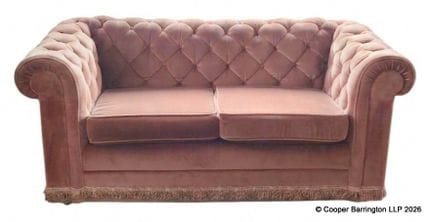 Chesterfield Style 2 Seater Sofa Upholstered in Pi
