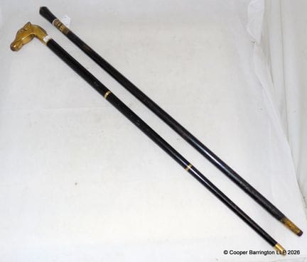 Canne-épée anglo-indienne de style victorien/édoua
