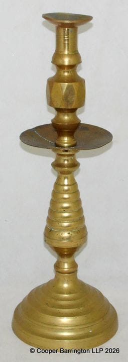 Viktorianischer Messing-Kirchenalterleuchter. 19. 