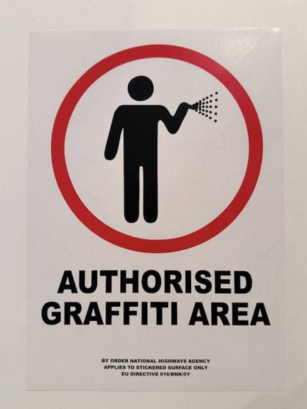 BANKSY (1974), d’après
« Authorised Graffiti Area 