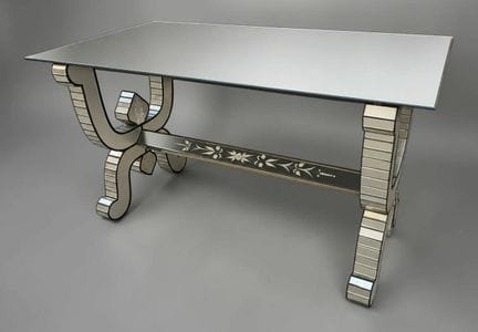 Mesa de centro con espejo al estilo de Serge Roche