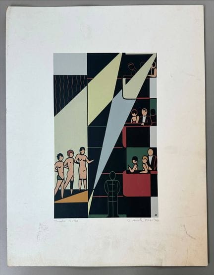 Gerd ARNTZ (1900-1988) 
Teatro - 1927
Serigrafía s