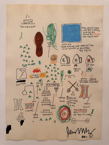 Jean-Michel BASQUIAT (1960-1988), según
Dibujo con