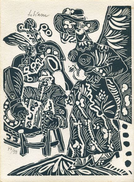 Théo TOBIASSE (1927-2012)
Femme et accordéoniste.
