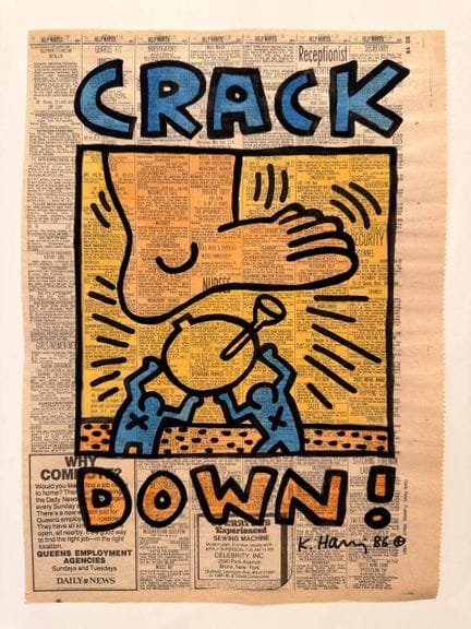 Keith HARING (1958-1990), basado en
«Crack Down»
D