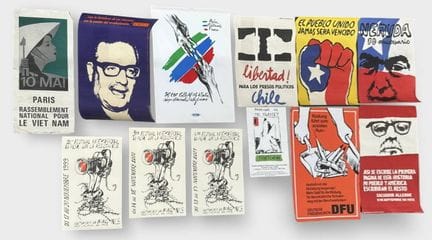 Lote de 12 carteles de propaganda de Chile, Argeli