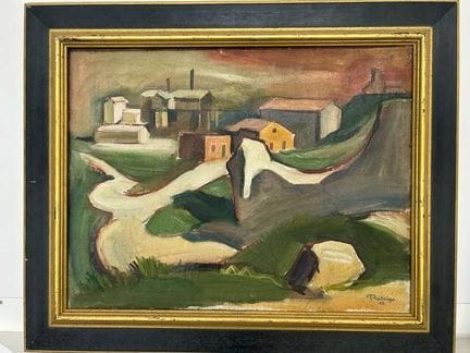 Joseph RODRIGO (1919-1987)
Paisaje neocubista 
Óle