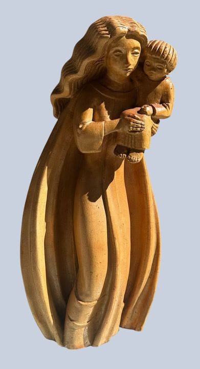 Mary DEHAYE ?
Vierge à l'enfant  - 1951
Grès émail