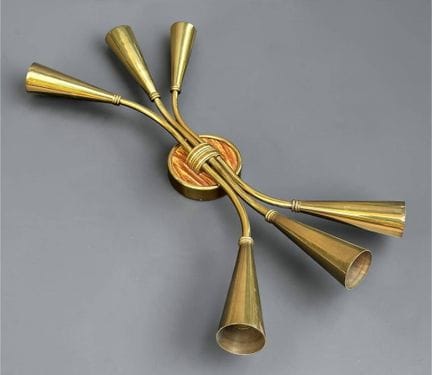 MAISON ARLUS, attribué à 
Plafonnier modèle "gerbe