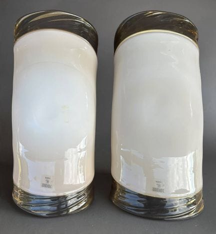 Paire d'appliques en verre de Murano dans les tons