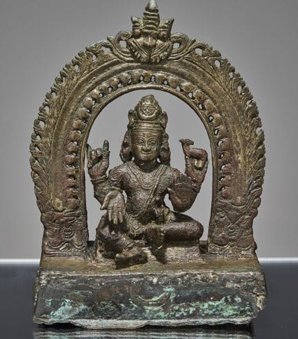 DIEU ASSIS EN BRONZE, INDE, XVIIe SIÈCLE

Dimensio