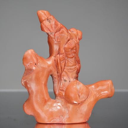 SCULPTURE CHINOISE EN CORAIL ROUGE

Dimensions : H