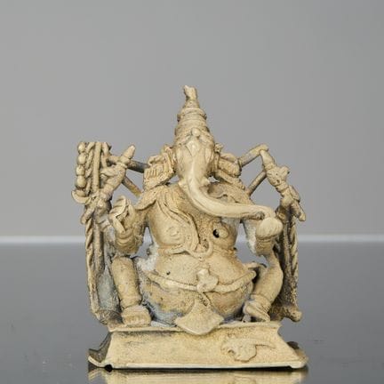GANESHA SEDUTO IN BRONZO, INDIA, XVIII SECOLO

Dim