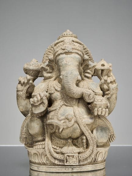 GANESHA SEDUTO IN PIETRA, INDIA, XVIII SECOLO

Dim