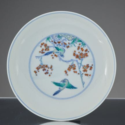 PLAT CHINOIS « DOUCAI » DE L'ÉPOQUE QIANLONG, REPR