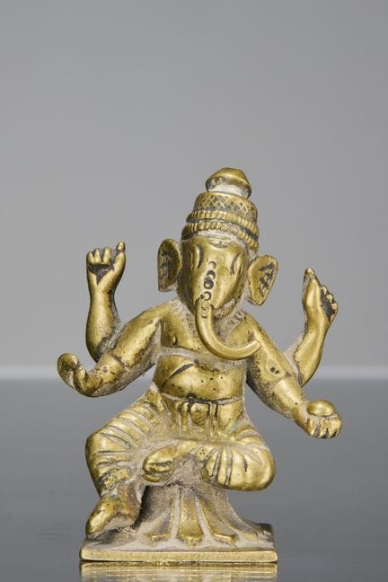 GANESHA ASSIS EN BRONZE, INDE, XVIIIe SIÈCLE

Dime