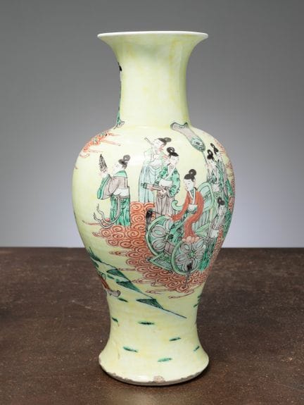 (R) VASO A BALUSTRADA YEN-YEN, PORCELLANA, PERIODO