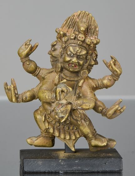 MAHAKALA DEBOUT EN BRONZE, TIBET, XVIIIe SIÈCLE

D