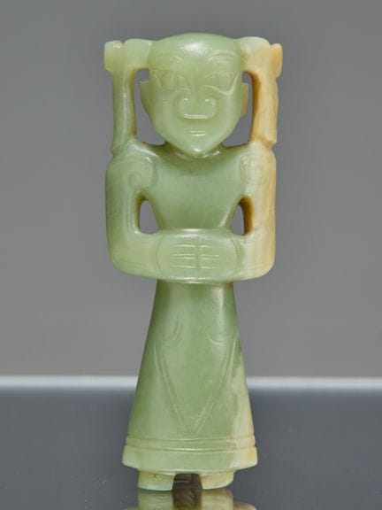 FIGURINE CHINOISE EN JADE JAUNE DE LA PÉRIODE ZHOU