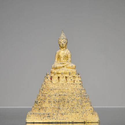 BOUDDHA ASSIS EN BRONZE, THAÏLANDE, PÉRIODE RATTAN