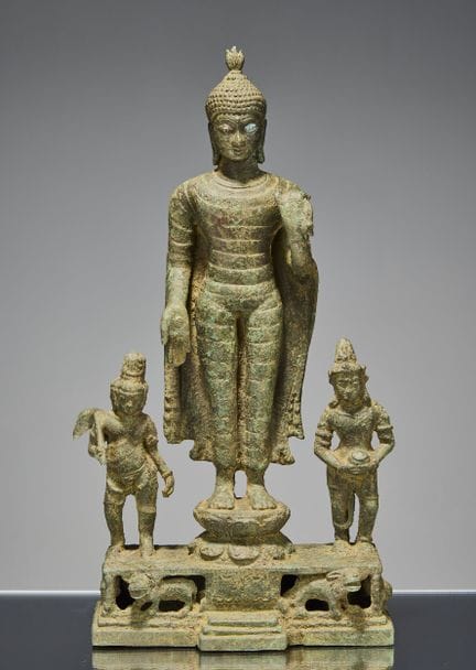 STEHENDER BRONZE-BUDDHA, TIBET, 13. JAHRHUNDERT

M